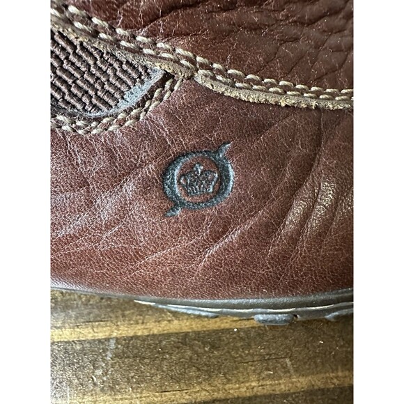 BORN Winfield Brown Pebbled‎ Leather Moc Loafers Slip On Shoes Men's SIZE 13 - Picture 11 of 13